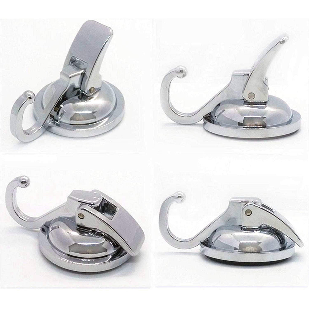 2-Pack Heavy-Duty Vacuum Suction Cup Hooks for Kitchen and Bathroom