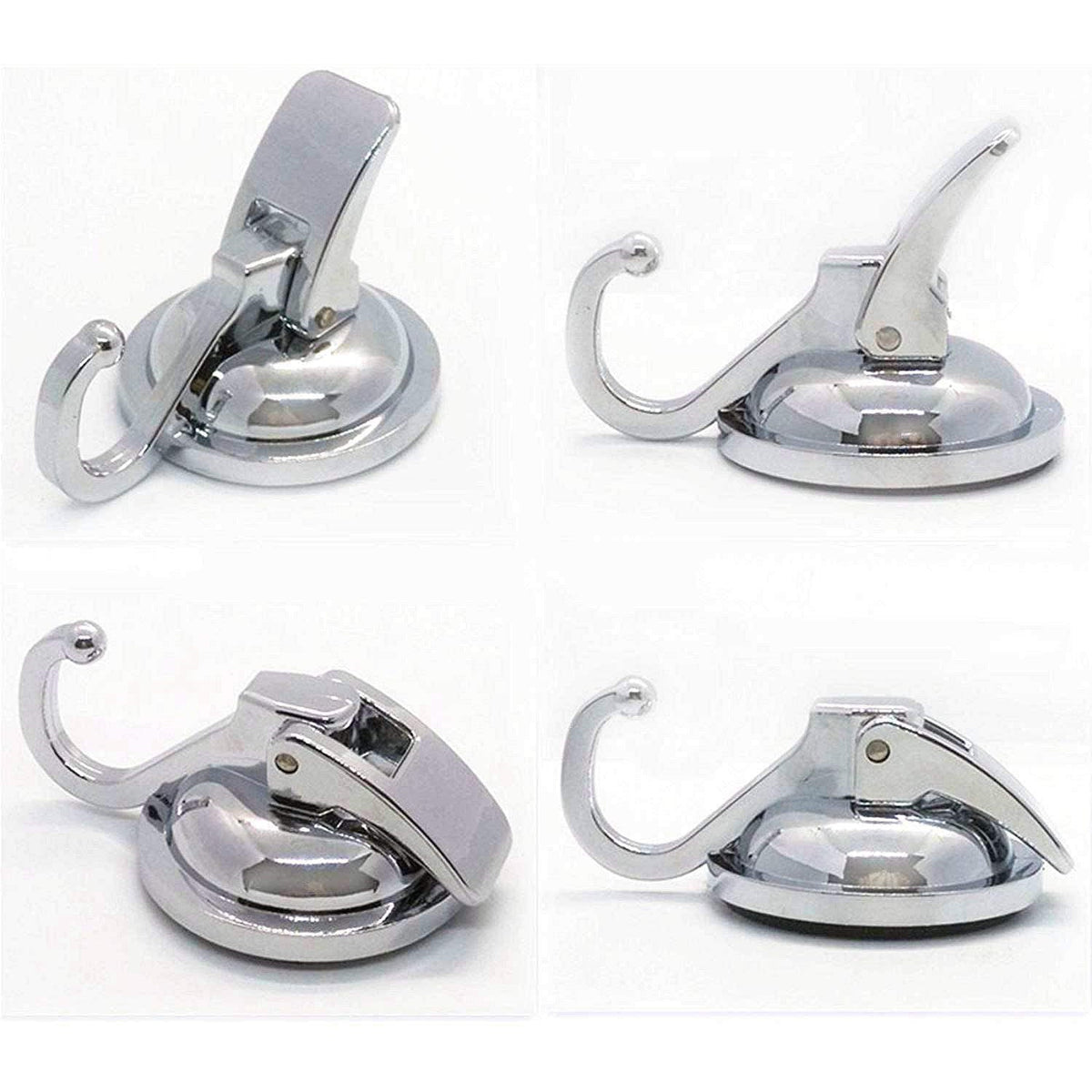 2-Pack Heavy-Duty Vacuum Suction Cup Hooks for Kitchen and Bathroom