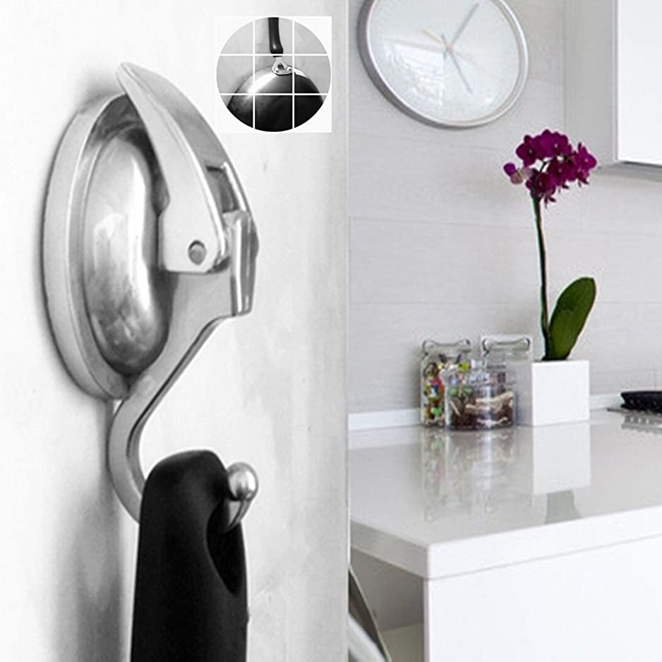 2-Pack Heavy-Duty Vacuum Suction Cup Hooks for Kitchen and Bathroom