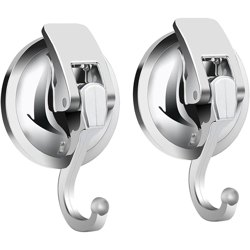 2-Pack Heavy-Duty Vacuum Suction Cup Hooks for Kitchen and Bathroom