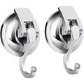 2-Pack Heavy-Duty Vacuum Suction Cup Hooks for Kitchen and Bathroom