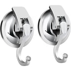 2-Pack Heavy-Duty Vacuum Suction Cup Hooks for Kitchen and Bathroom