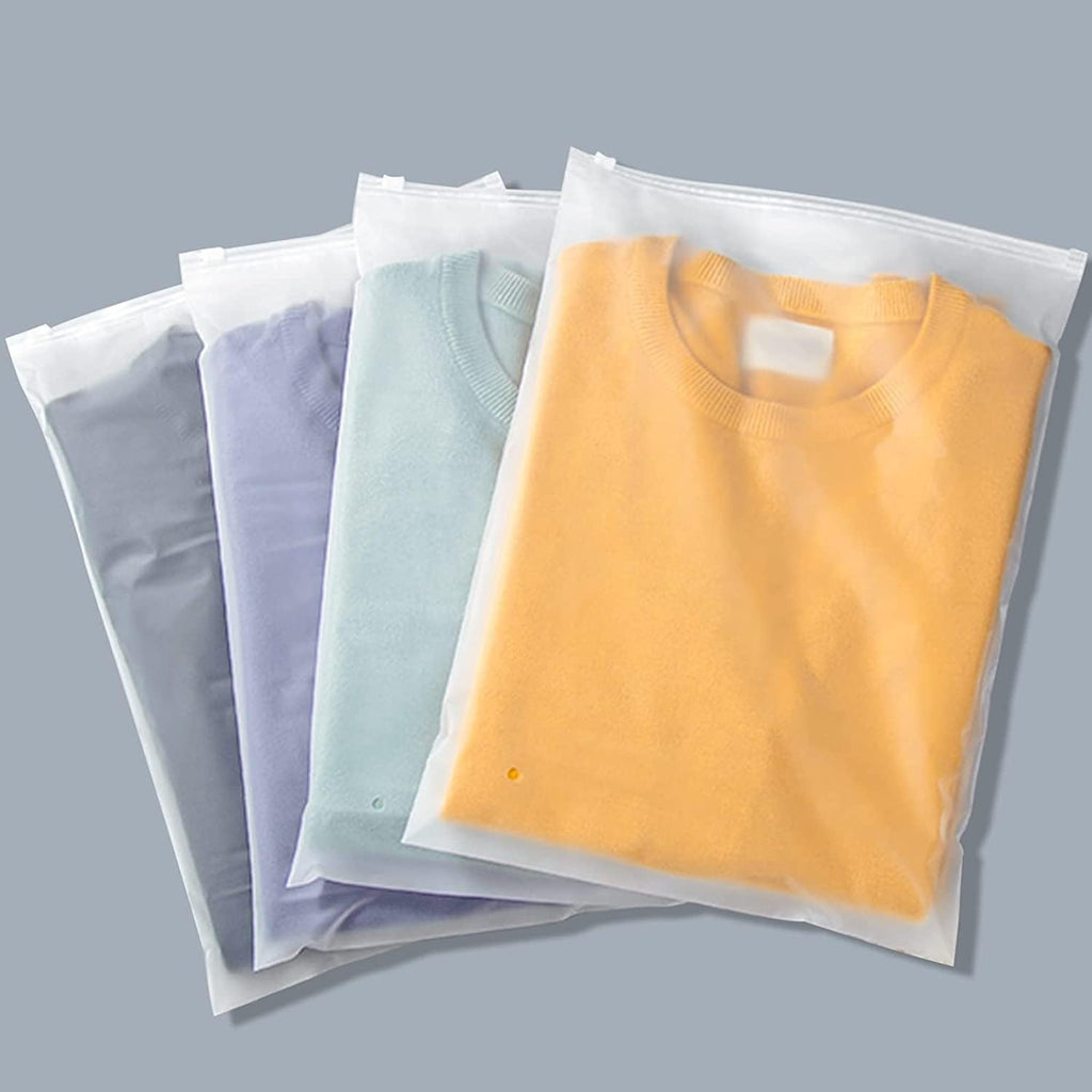Frosted EVA Zip Storage Bags, 20-Pack, Two Sizes