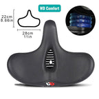 Extra Wide Breathable Ergonomic Bicycle Saddle, 8.5 x 11 in or 10.2 x 12.8 in