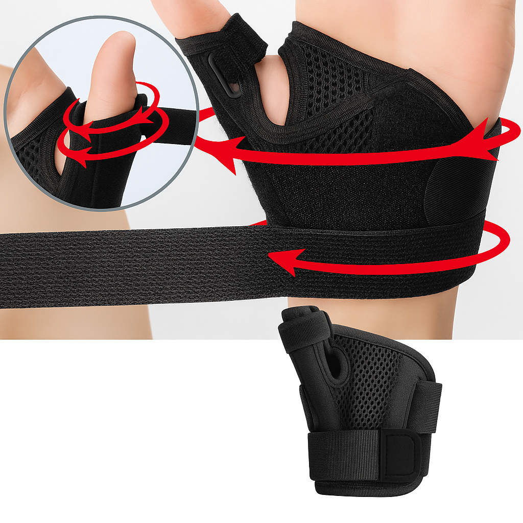 Adjustable Breathable Thumb and Wrist Support Brace for Everyday and Active Use