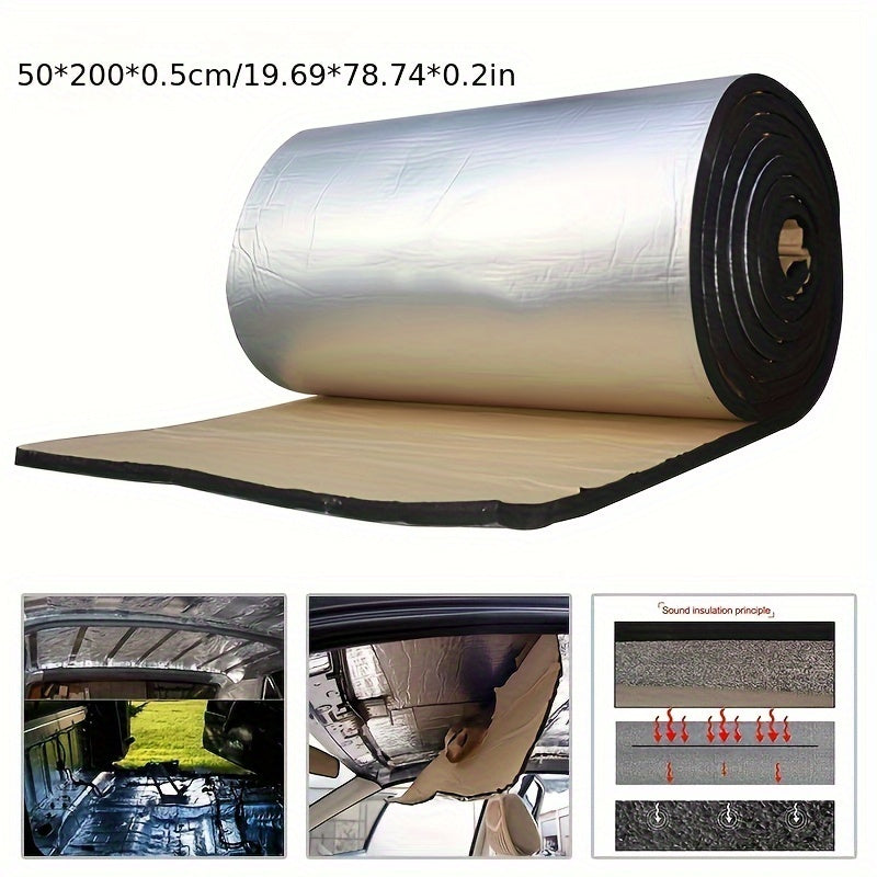 Self-Adhesive Car Hood Sound Insulation Foam, Rubber Composite, 5 mm and 10 mm