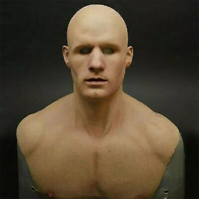 Natural Latex Bearded Costume Mask for Adults, Fits Heads up to 62 cm
