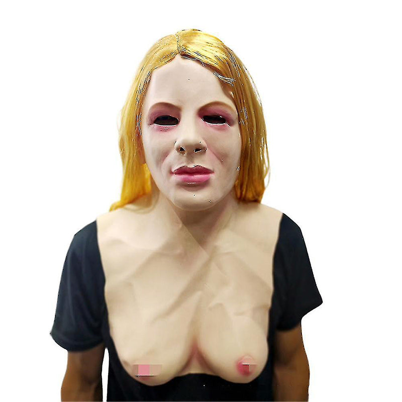 Natural Latex Bearded Costume Mask for Adults, Fits Heads up to 62 cm