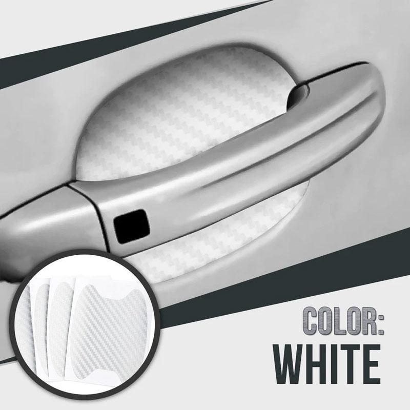Carbon Fiber Car Door Handle Cup Protectors, 8.5 x 6.8 cm