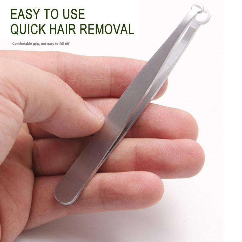 Manual Stainless Steel Nose Hair Trimmer Tweezers, 9.4 cm
