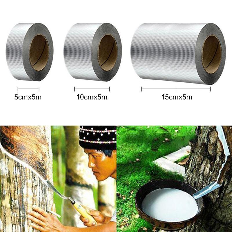 Aluminum Foil Butyl Rubber Waterproof Sealing Tape, 5 m