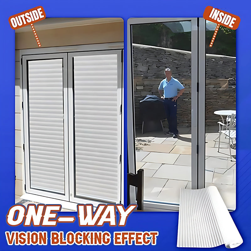 One-Way Imitation Blinds Privacy Window Film, Adhesive, 15.7 x 39.4 in