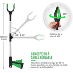 80 cm Adjustable-Angle Reacher Grabbing Tool with Built-In Magnet