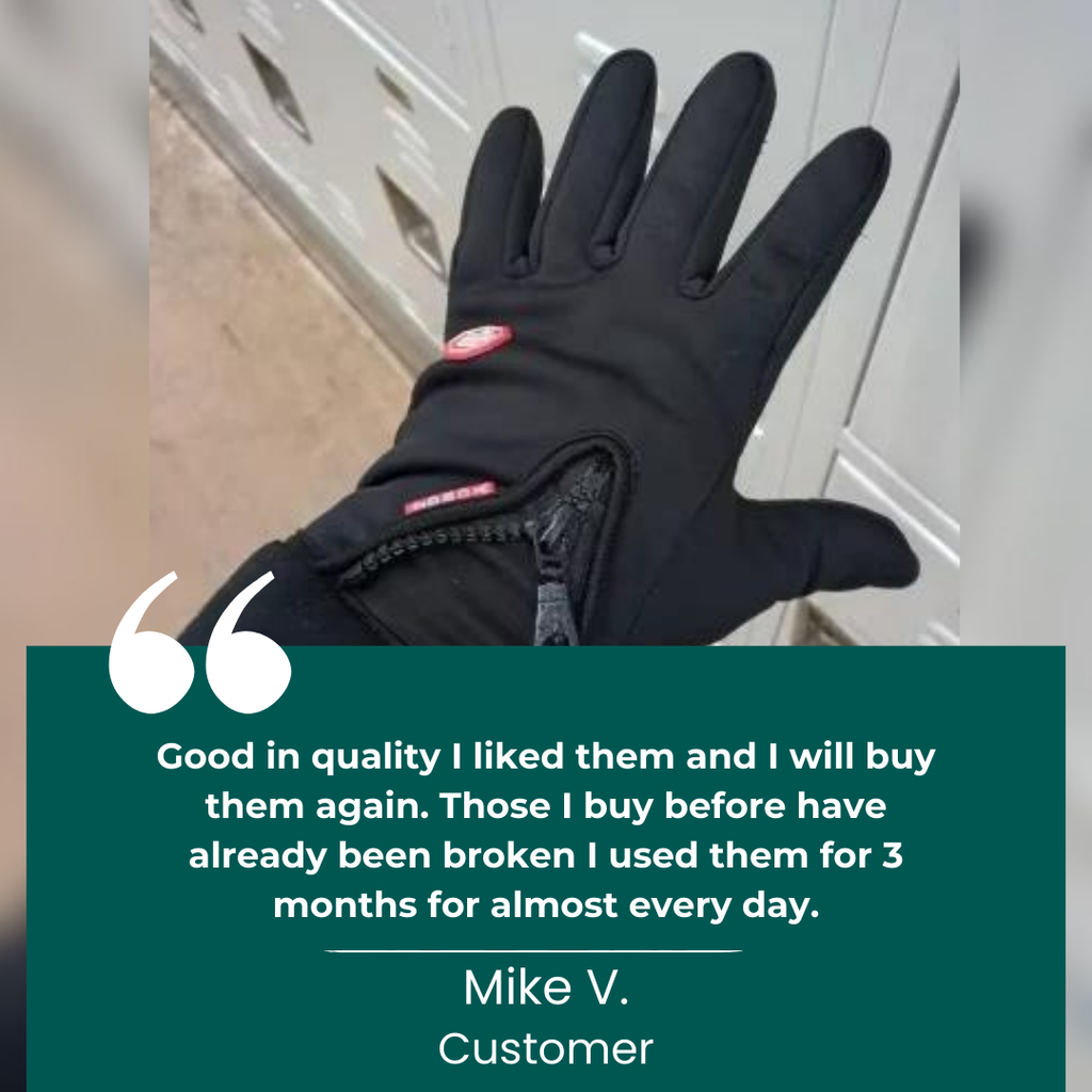 Thermal Water-Resistant Winter Gloves with Touchscreen Fingertips for Biking and Golf