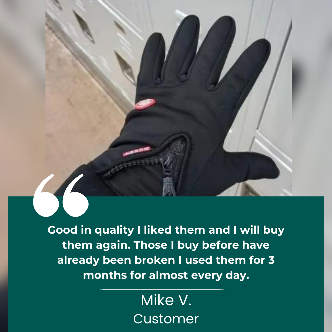 Thermal Water-Resistant Winter Gloves with Touchscreen Fingertips for Biking and Golf