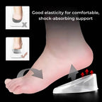 Silicone Gel Heel Lifts, Adjustable Height Inserts for Footwear
