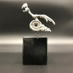 Road Runner Car Hood Ornament, Chrome-Plated Lead-Free Tin, 4 x 4 Inches