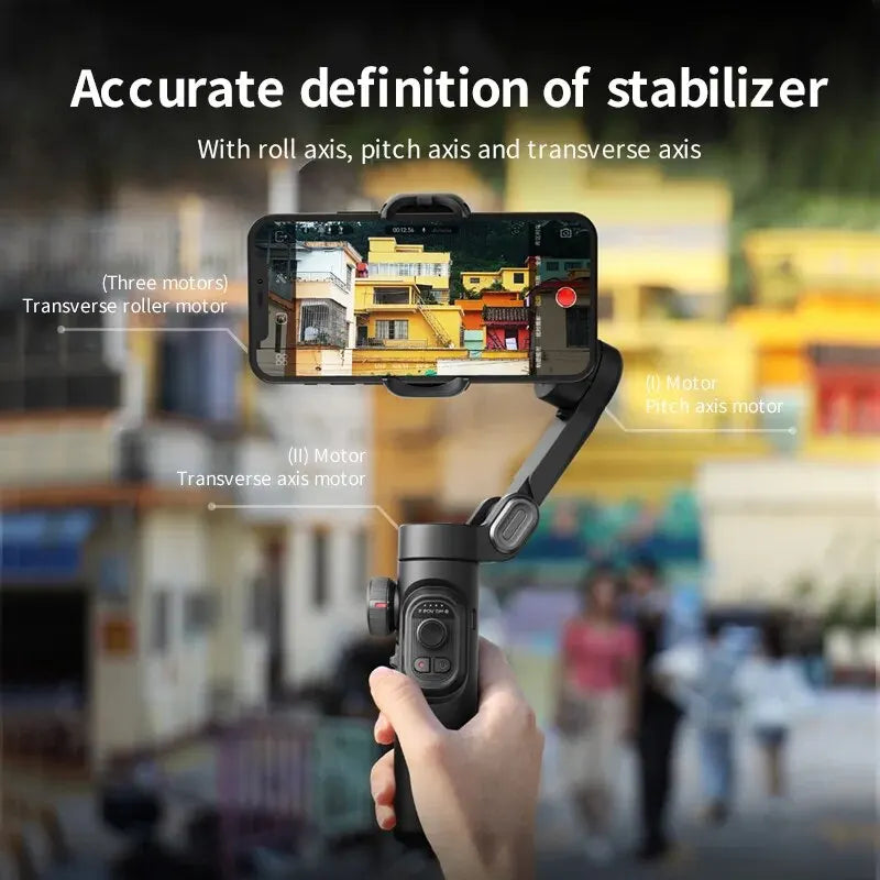 3-Axis Smartphone Gimbal Stabilizer with AI Tracking and Face Detection, view 2