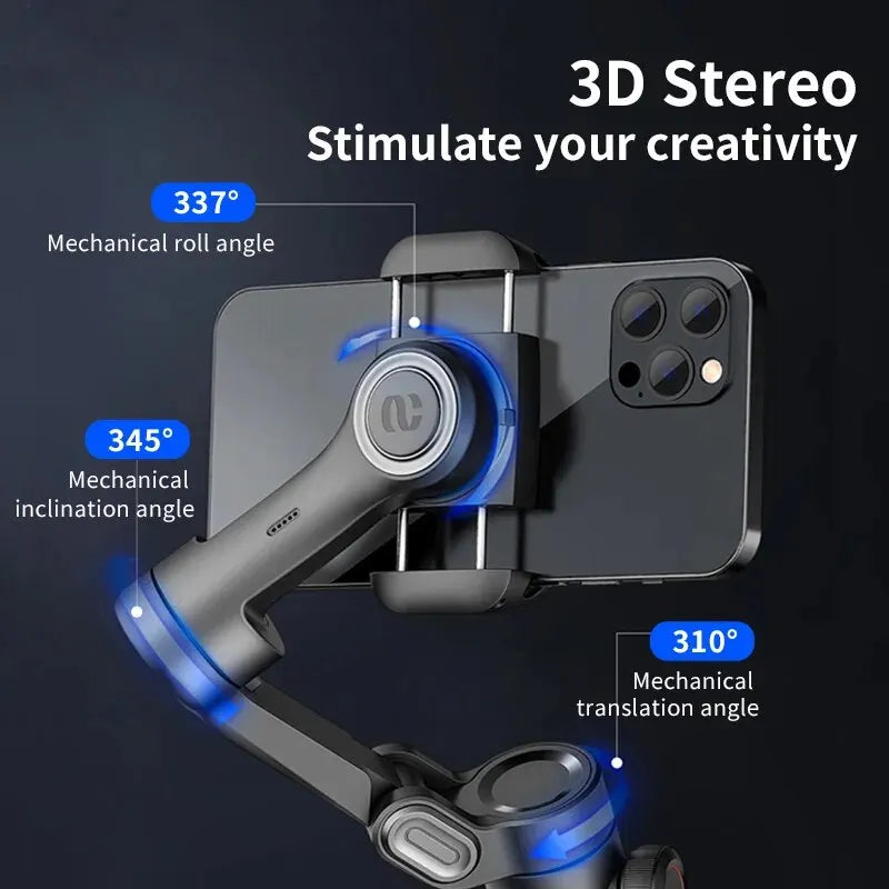 3-Axis Smartphone Gimbal Stabilizer with AI Tracking and Face Detection, view 6
