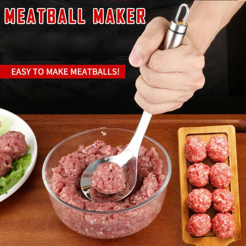 304 Stainless Steel Meatball Maker Spoon, 24 x 6.5cm, Nonstick Design