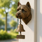German Shepherd Bronze-Finish Wall Bell, 27 x 13 cm