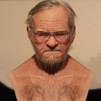 Natural Latex Bearded Costume Mask for Adults, Fits Heads up to 62 cm