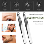 Manual Stainless Steel Nose Hair Trimmer Tweezers, 9.4 cm