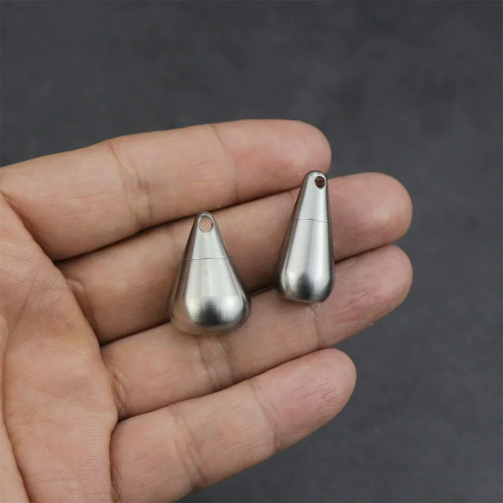 Titanium Droplet Mini Pill Box, Waterproof Travel Case