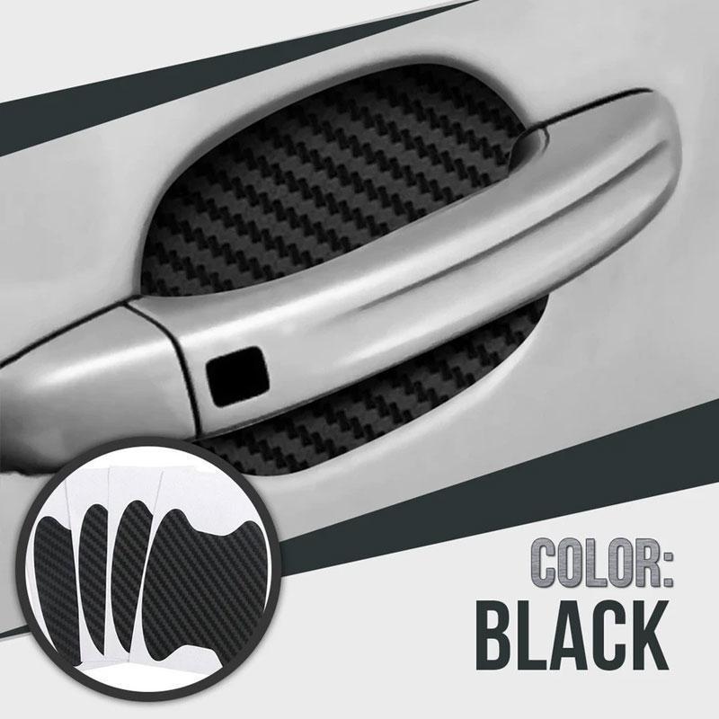 Carbon Fiber Car Door Handle Cup Protectors, 8.5 x 6.8 cm