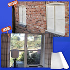 One-Way Imitation Blinds Privacy Window Film, Adhesive, 15.7 x 39.4 in