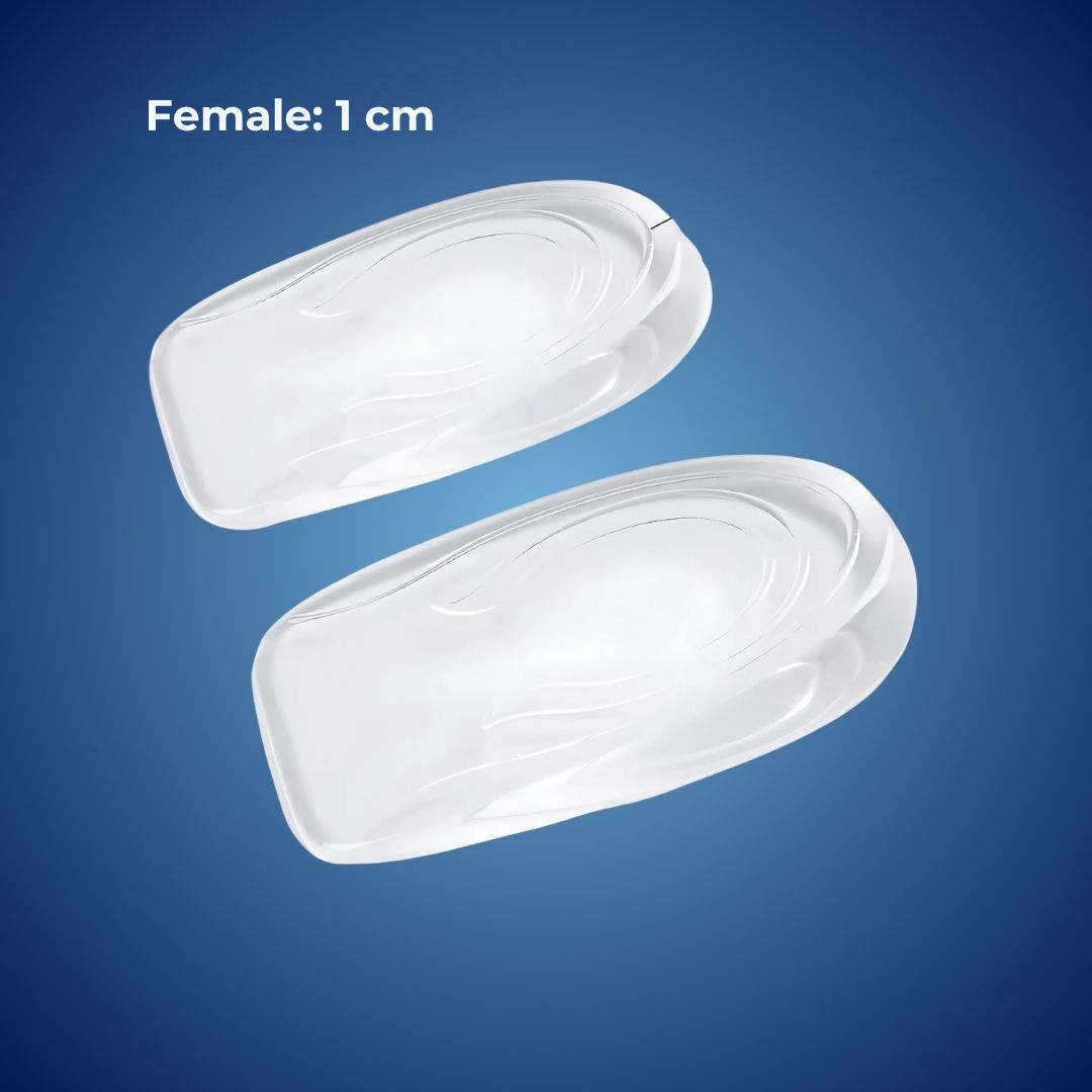 Silicone Gel Heel Lifts, Adjustable Height Inserts for Footwear