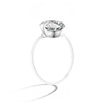 S925 Sterling Silver Moissanite Invisible Band Ring, 1–2 Carat
