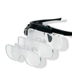 Wearable LED Magnifying Glasses with Adjustable Light and Replaceable Lenses