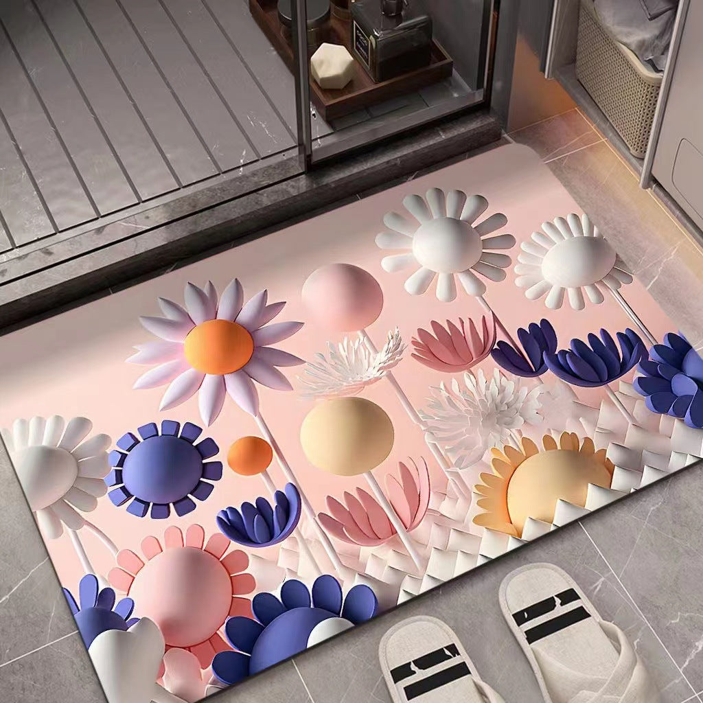 3D Textured Floral Mat | Thrascher