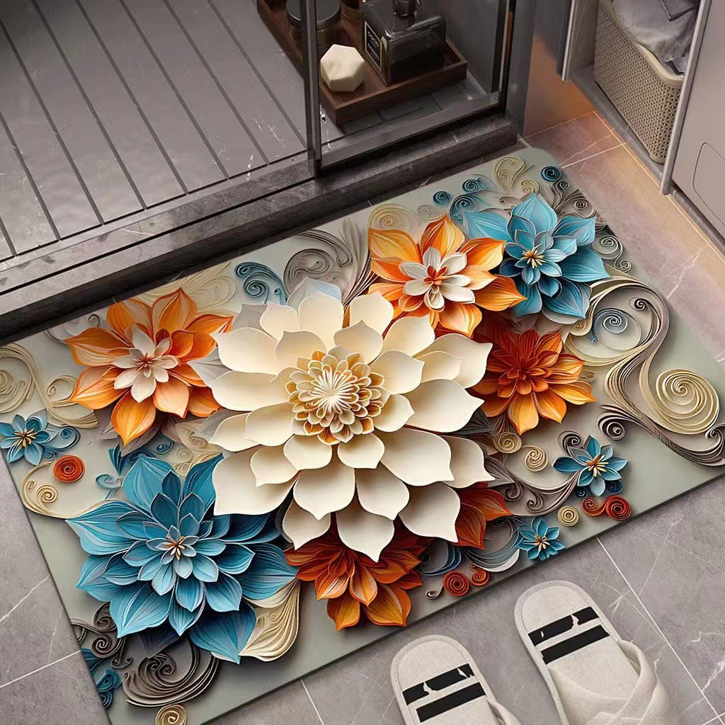 3D Textured Floral Mat | Thrascher