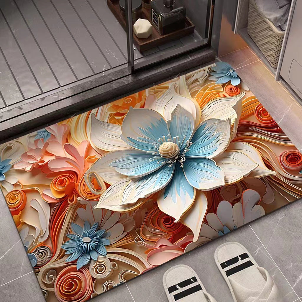 3D Textured Floral Mat | Thrascher