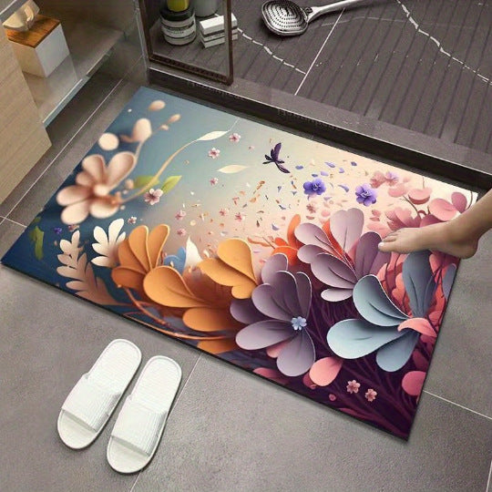 3D Textured Floral Mat | Thrascher