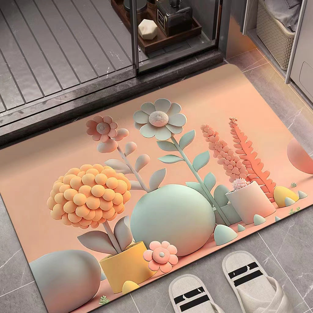 3D Textured Floral Mat | Thrascher