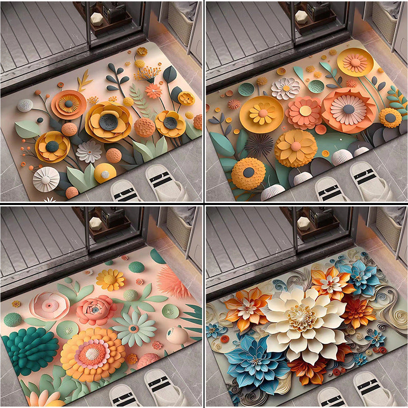 3D Textured Floral Mat | Thrascher