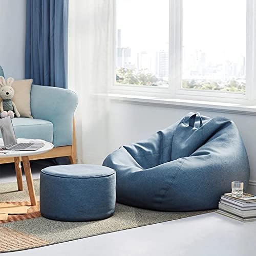 Bean Bag Chair Cover, Linen and Polyester, 31.5 x 35.4 in