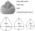 Bean Bag Chair Cover, Linen and Polyester, 31.5 x 35.4 in