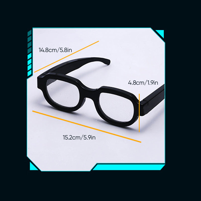 Luminous Glasses, Touch-Activated PC Frame, 40 g for Cosplay and Events