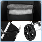 Foldable Shopping Trolley, 40 L, 1680D Oxford Fabric and Aluminum