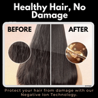 Rotating Hair Dryer and Styler with Two Brushes, 1000W, Adjustable Heat