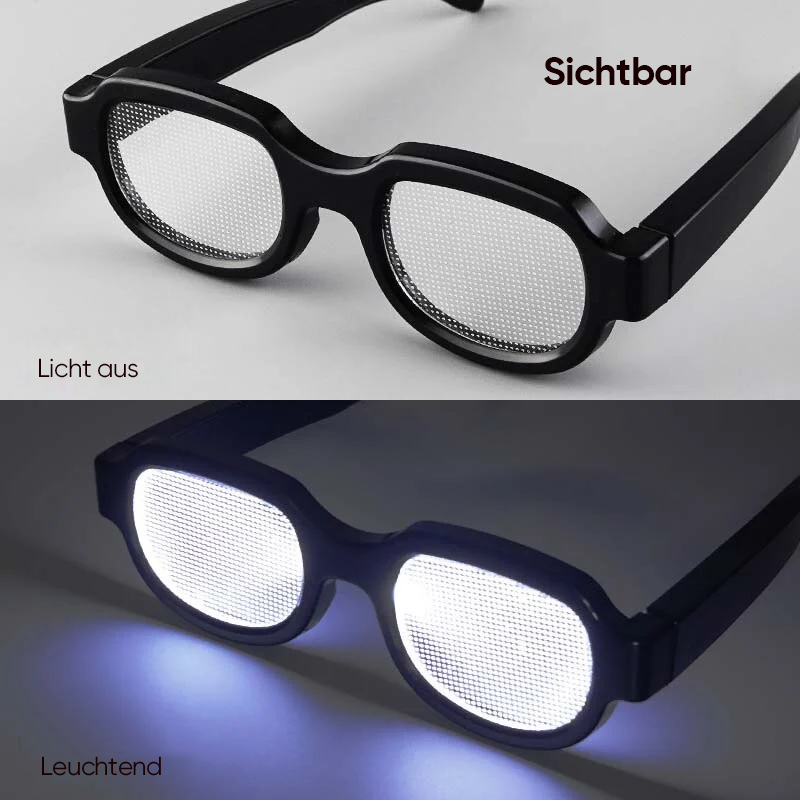 Luminous Glasses, Touch-Activated PC Frame, 40 g for Cosplay and Events