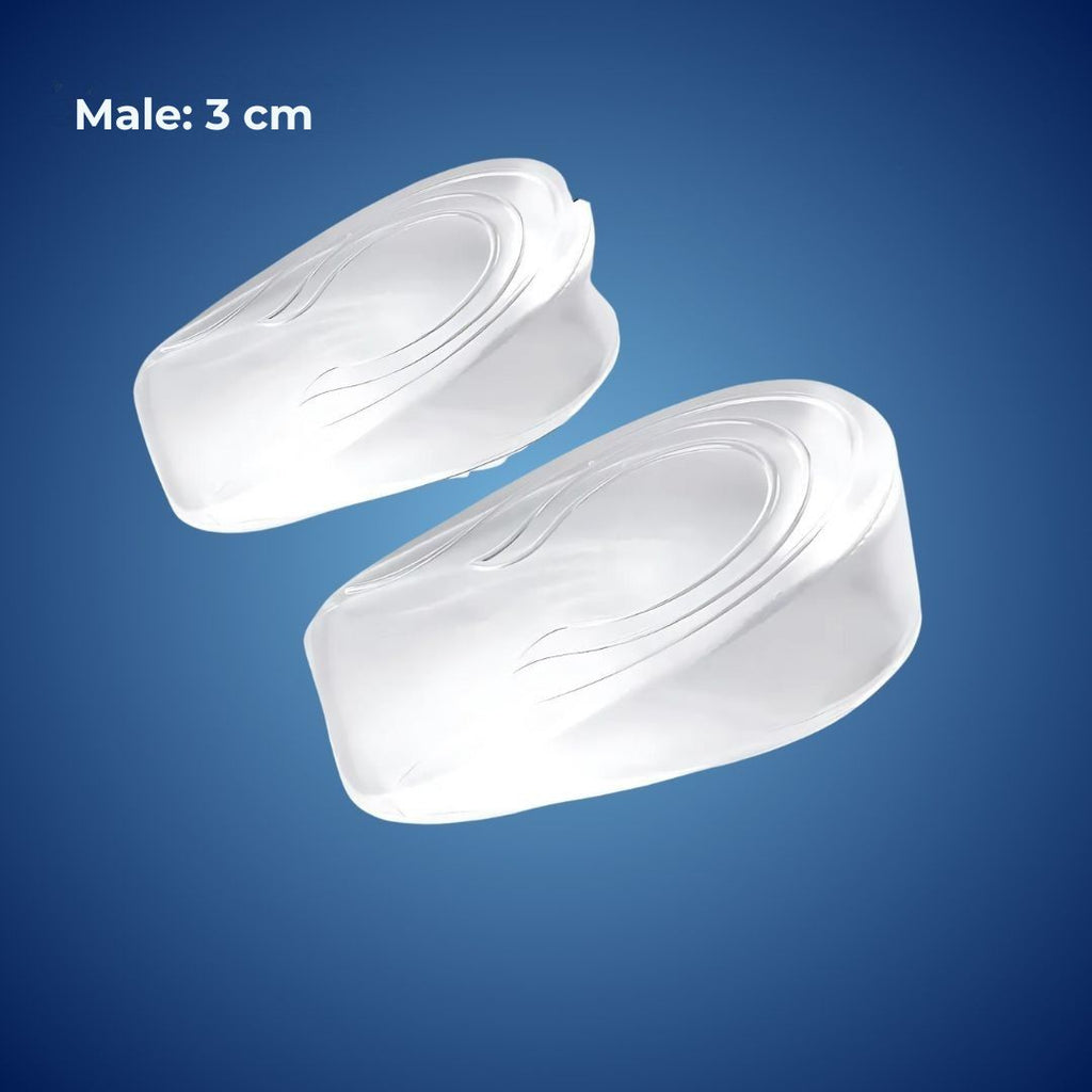 Silicone Gel Heel Lifts, Adjustable Height Inserts for Footwear