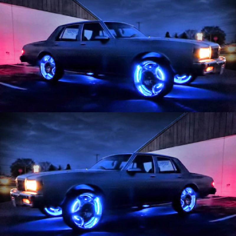 Motion-Activated LED Wheel Lights for Bikes, Cars & Motorcycles