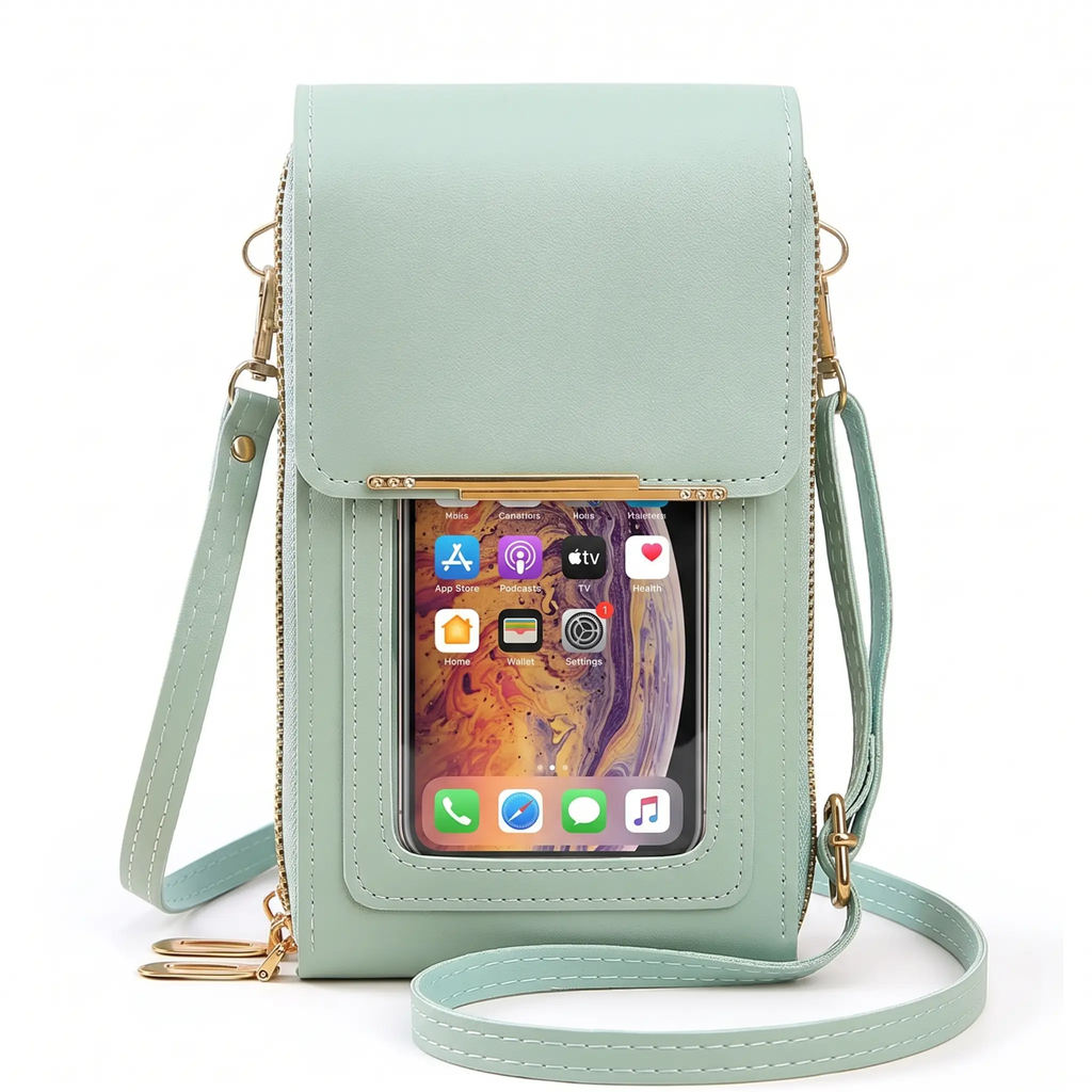 RFID-Blocking Crossbody Phone Wallet Bag for Phones Up to 6.7 in
