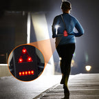 Outdoor Trail Running Chest Lamp with Adjustable Lighting Angle and Rear Warning Light