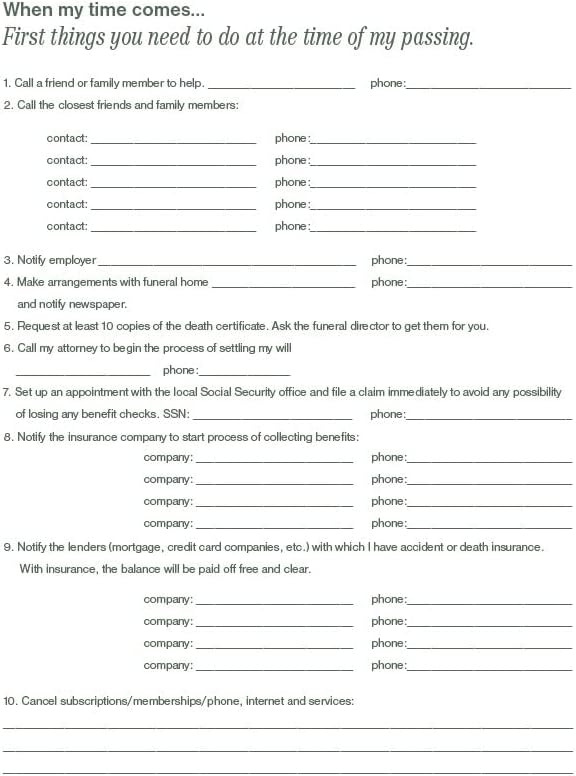 Putting Things in Order Planner, 24 Pages, Soft Cover, Spiral Bound